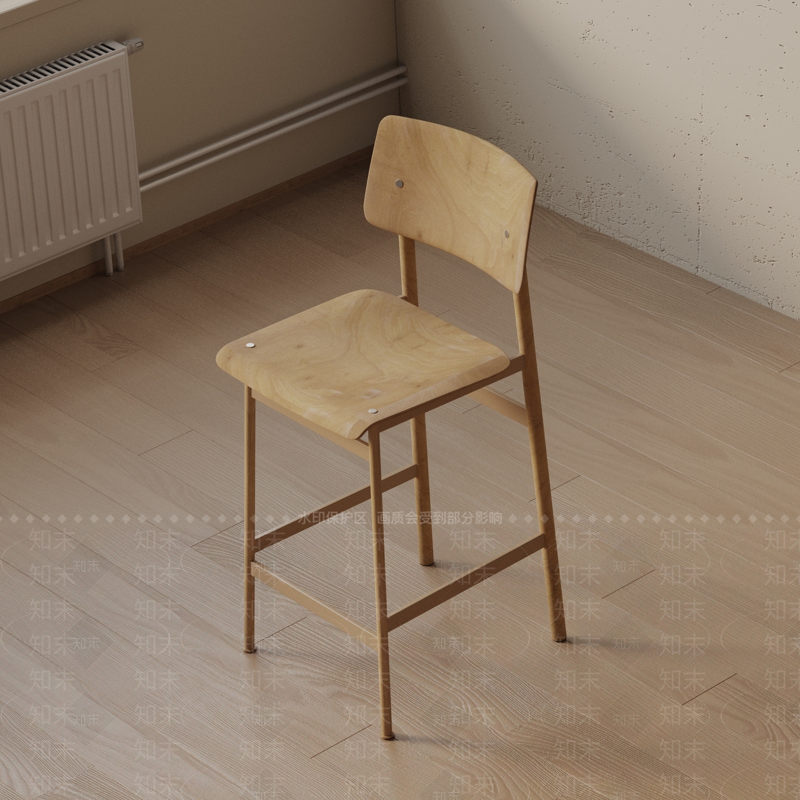 现代吧椅3D模型下载【ID:1193259728】