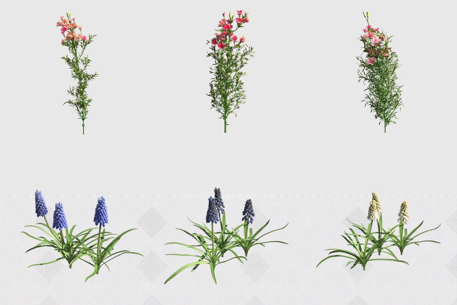 花草组合3D模型下载【ID:1193260740】