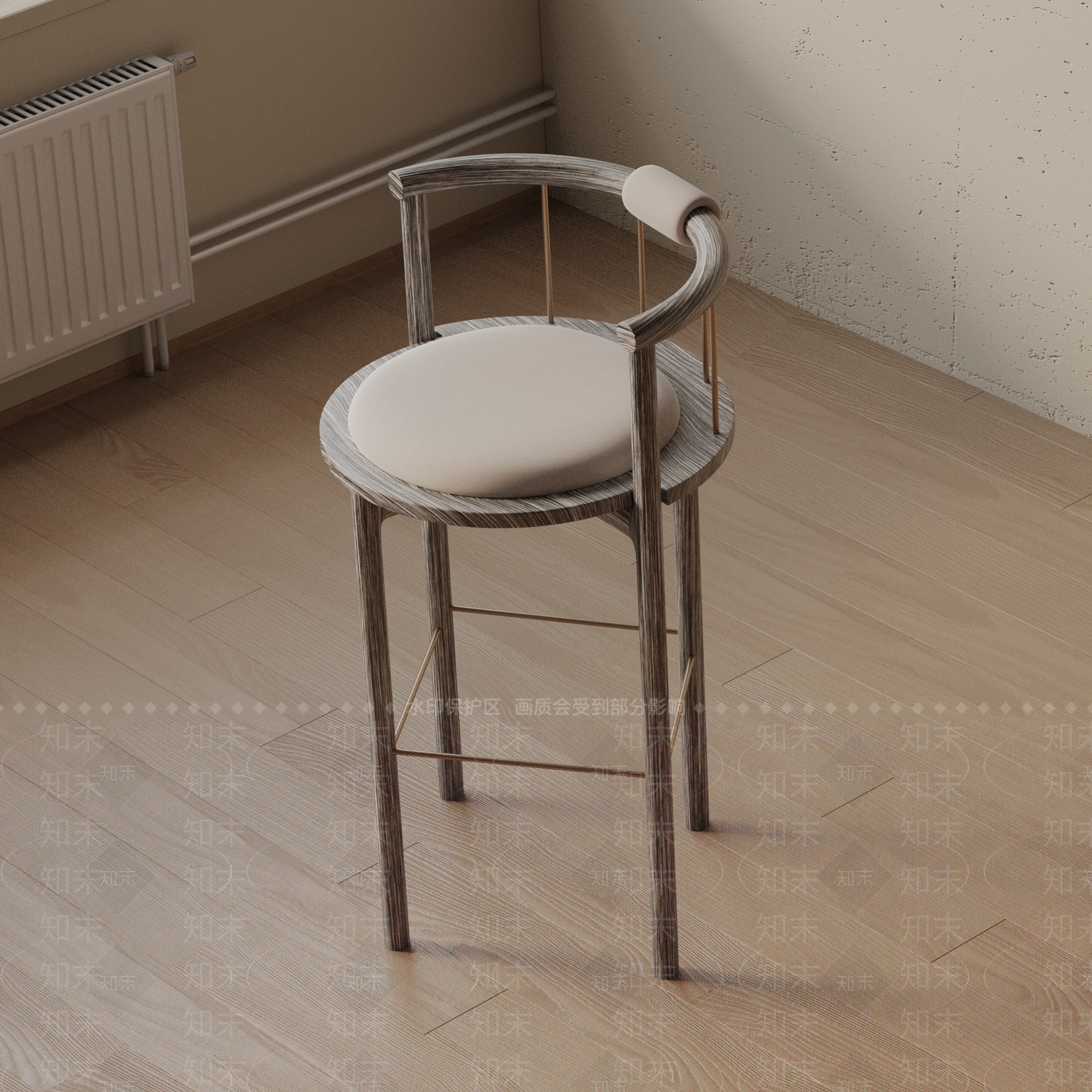 现代吧椅3D模型下载【ID:1193261806】