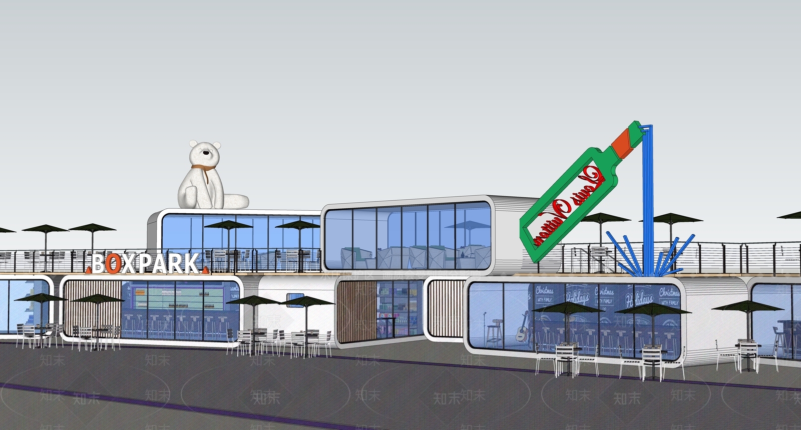 现代工业其他景观小建筑SU模型下载【ID:1193263346】