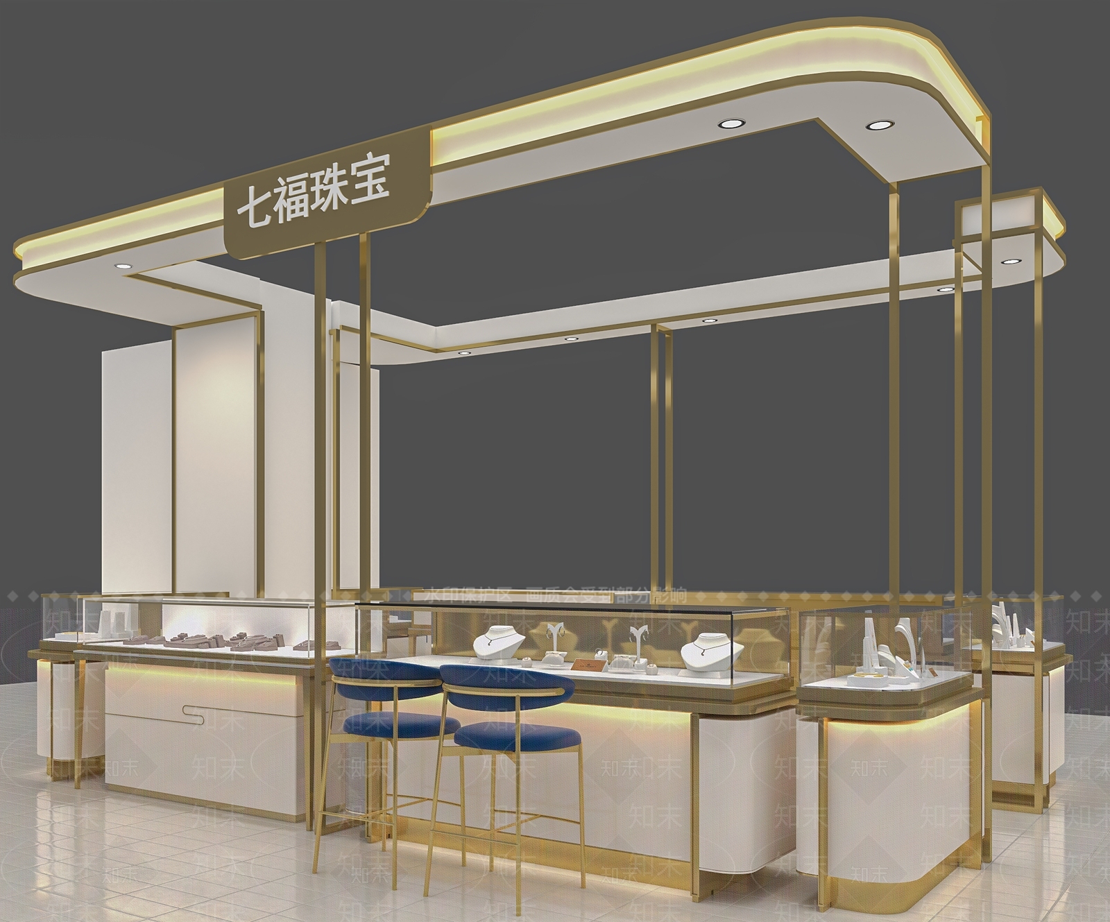 现代珠宝店3D模型下载【ID:1193265908】