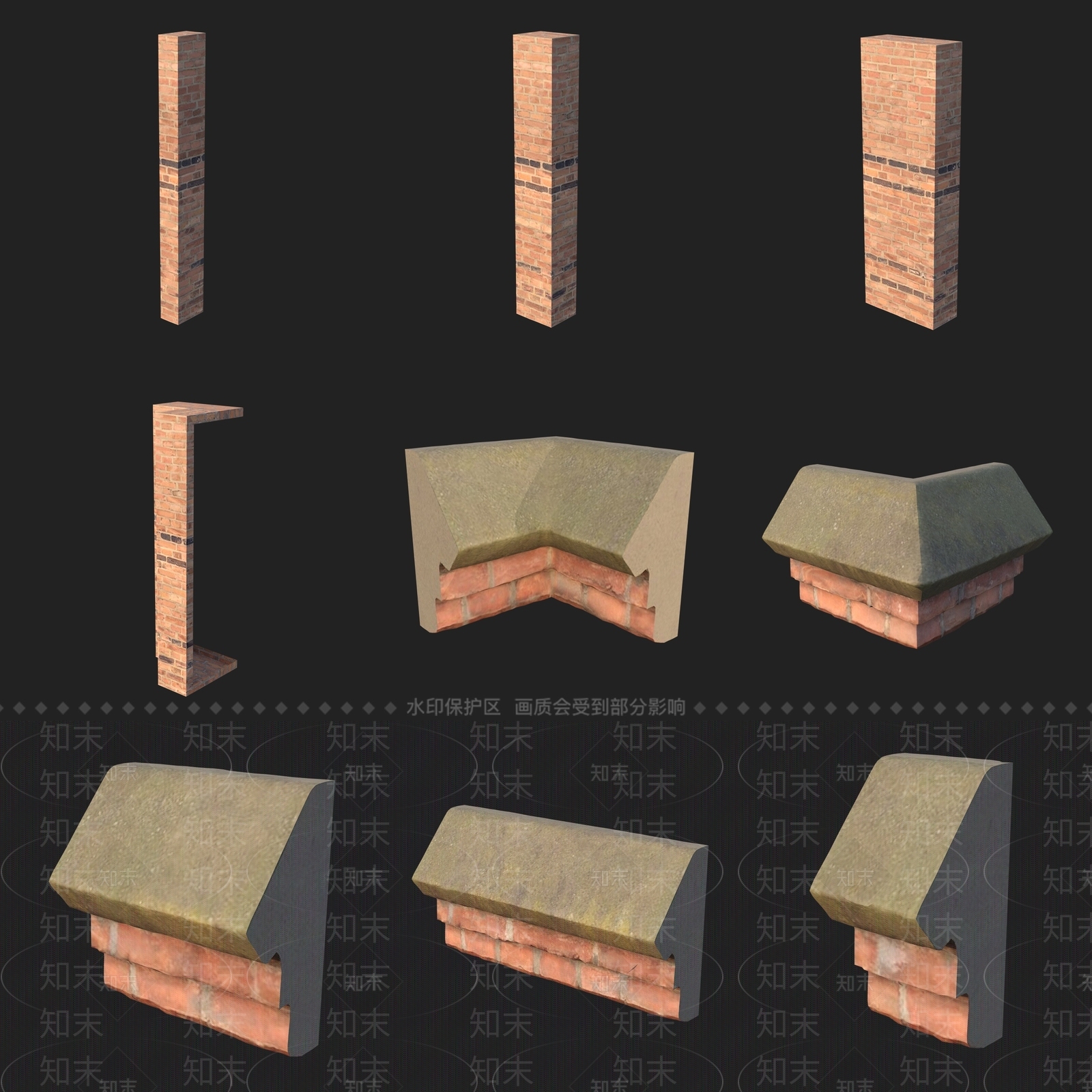 欧式柱子3D模型下载【ID:1193266923】