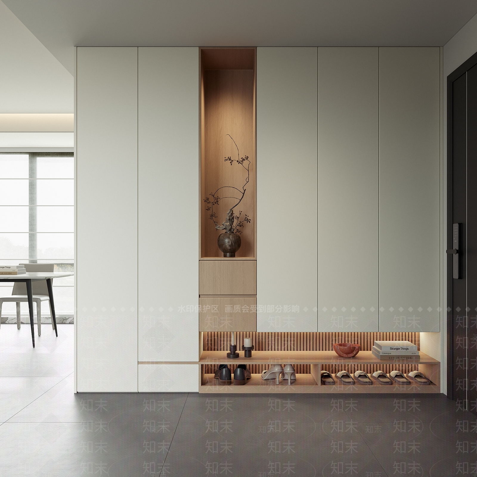 现代玄关柜3D模型下载【ID:1193267208】