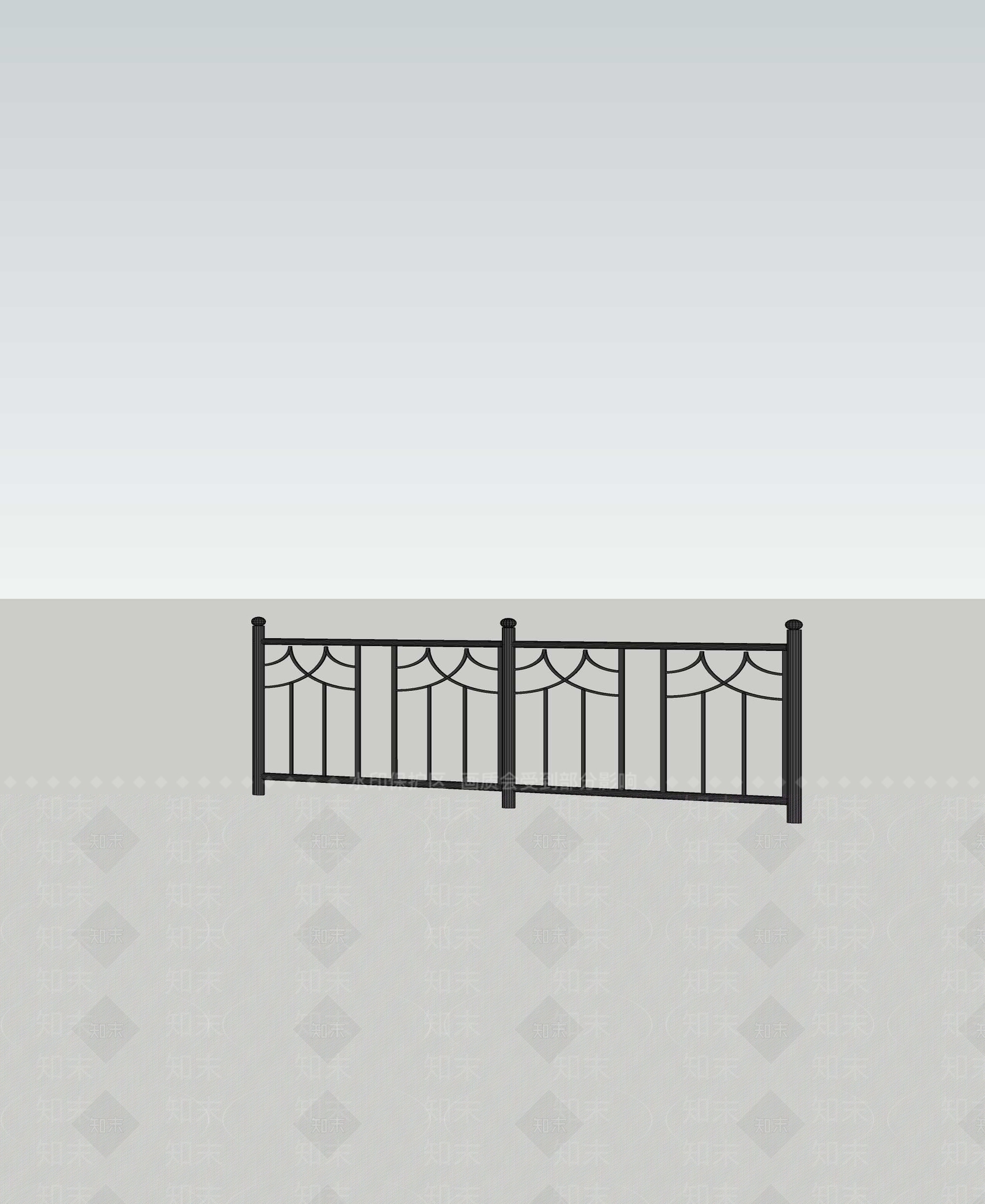 现代围栏护栏SU模型下载【ID:1193268793】