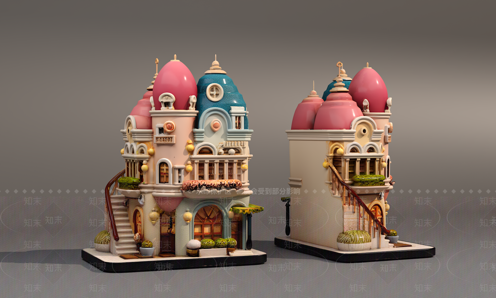 现代住宅景观3D模型下载【ID:1193271690】