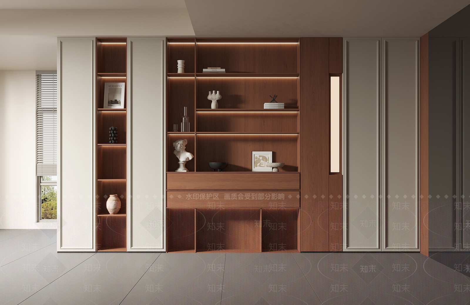 中古书柜3D模型下载【ID:1193273080】