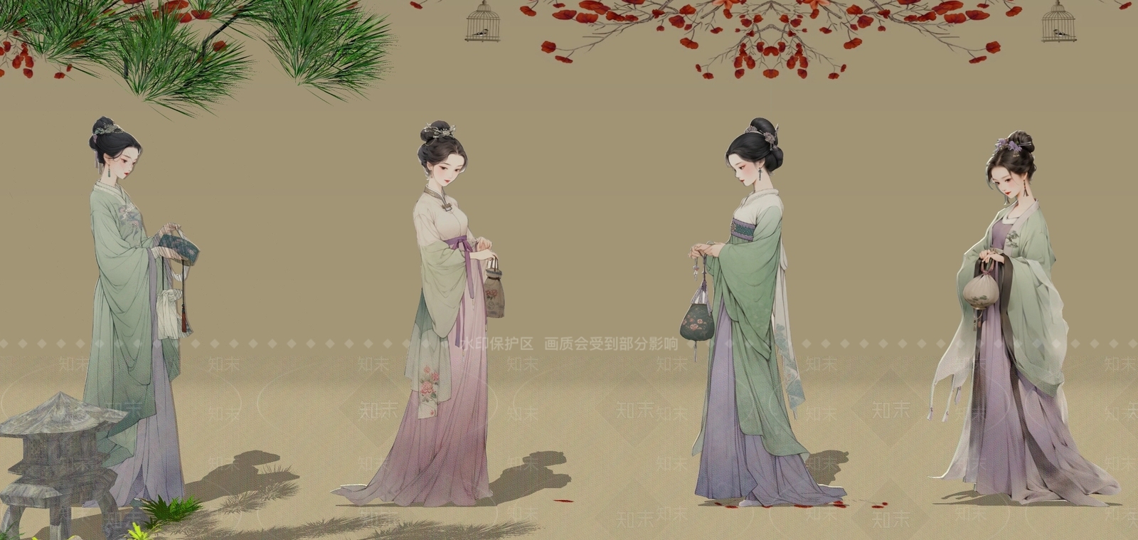 中式新中式艺术装置SU模型下载【ID:1193273384】