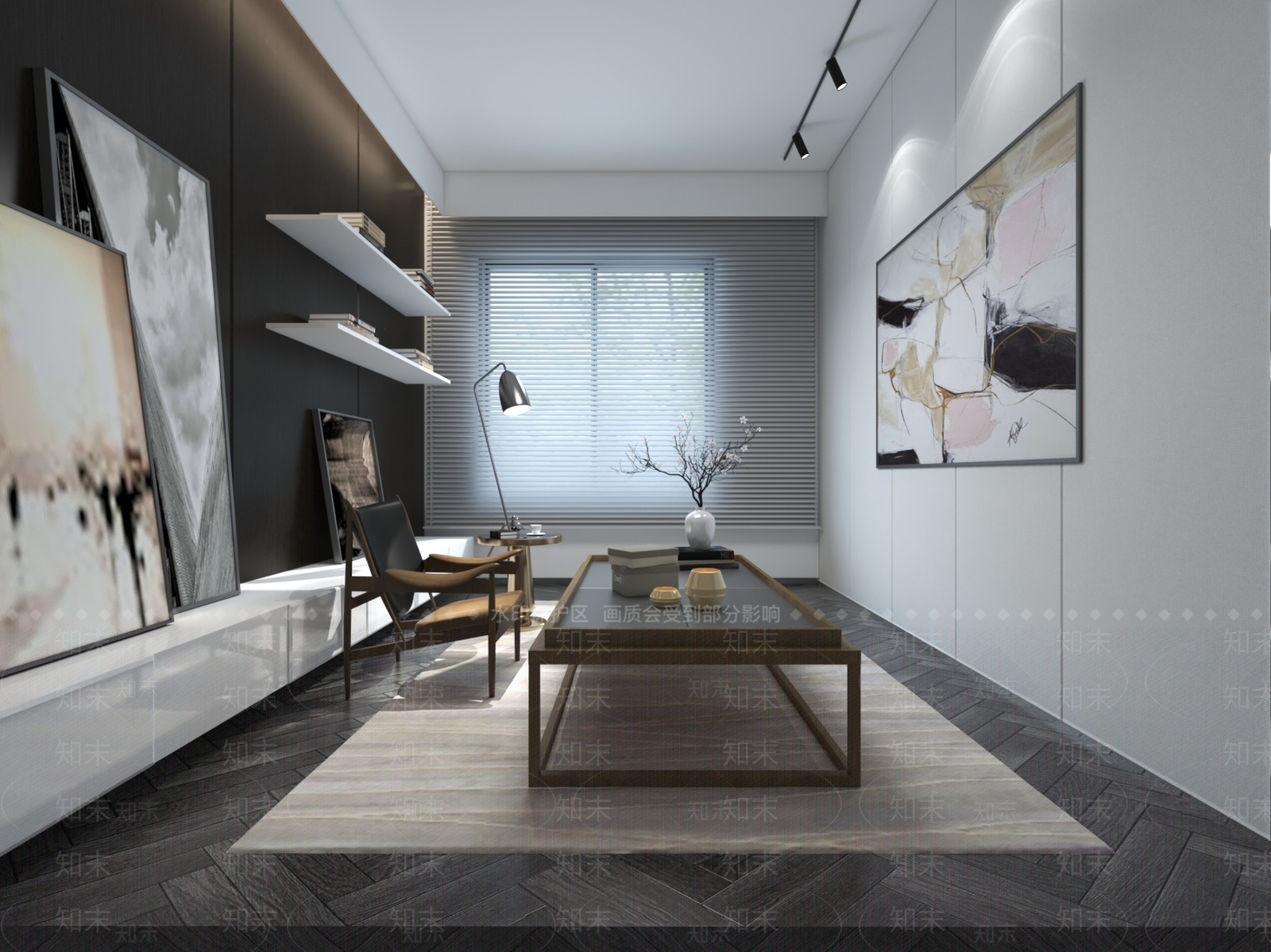 现代意式书房3D模型下载【ID:1193274470】