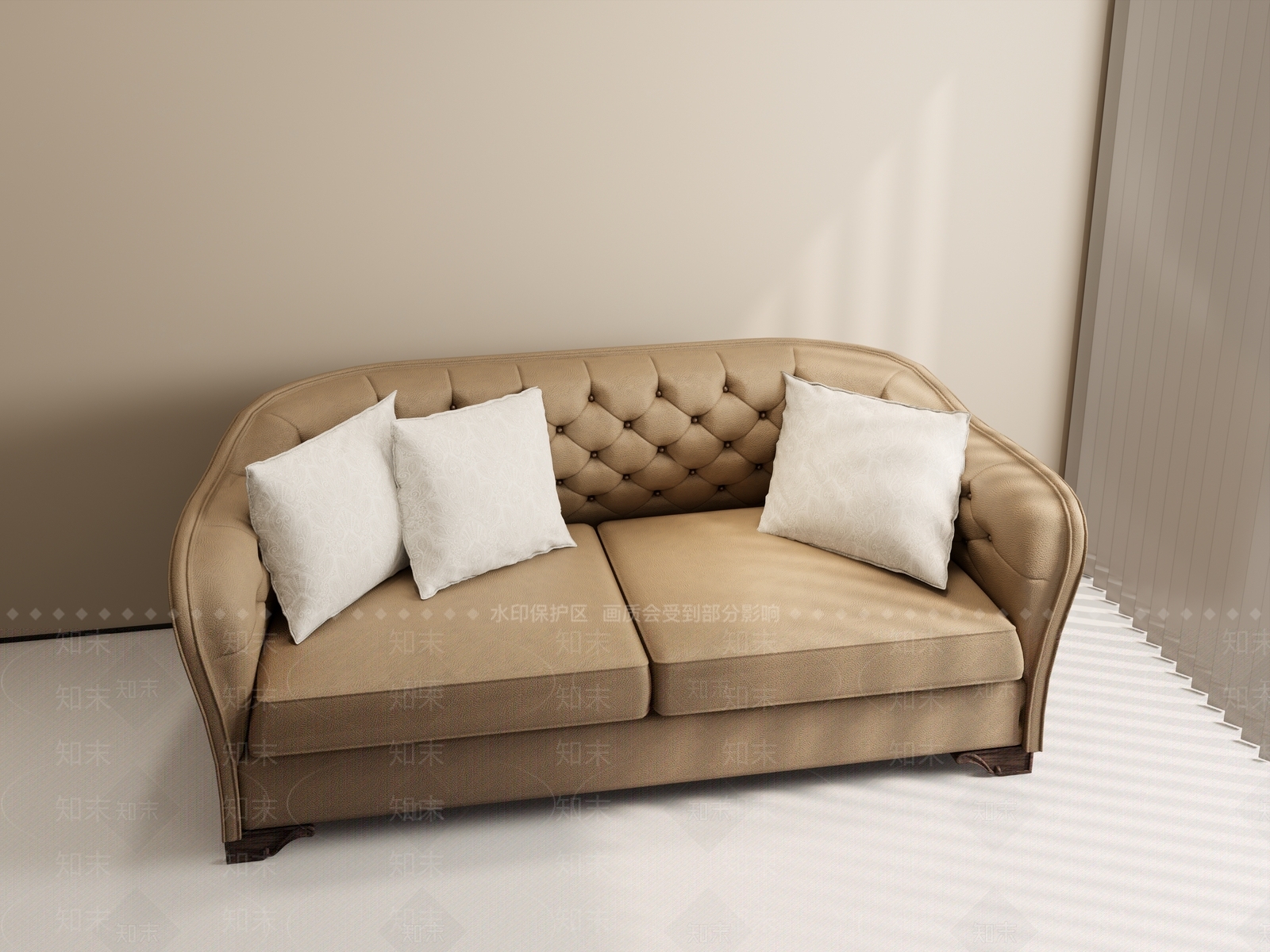 欧式法式双人沙发SU模型下载【ID:1193275034】