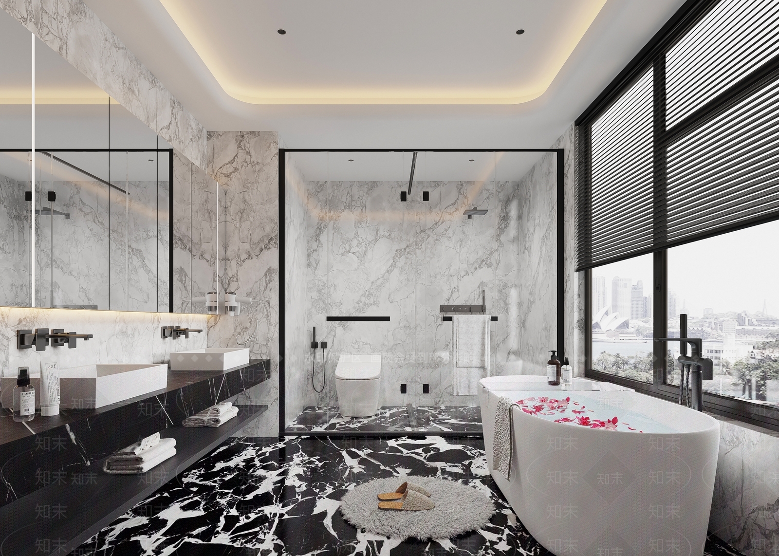 现代卫生间3D模型下载【ID:1193276912】
