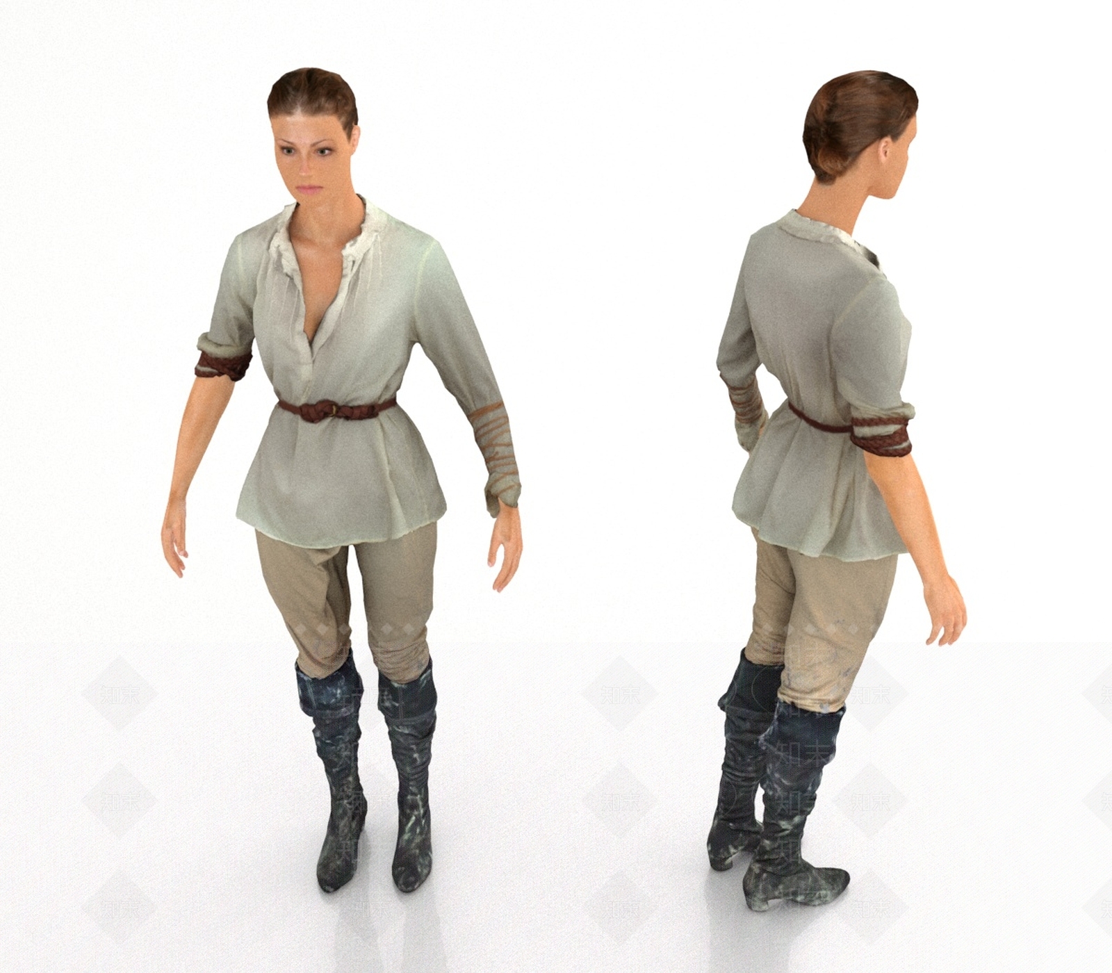 女人3D模型下载【ID:1193284799】