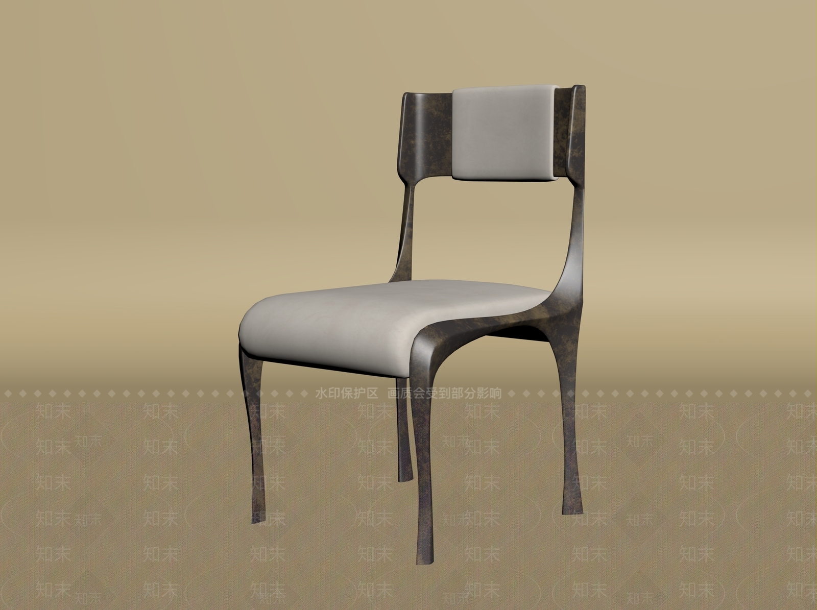 现代法式餐椅3D模型下载【ID:1193287678】