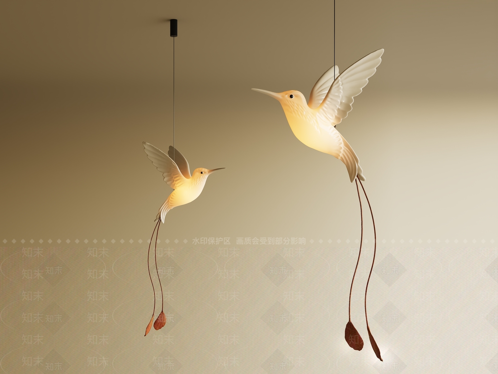 现代法式床头吊灯SU模型下载【ID:1193288301】