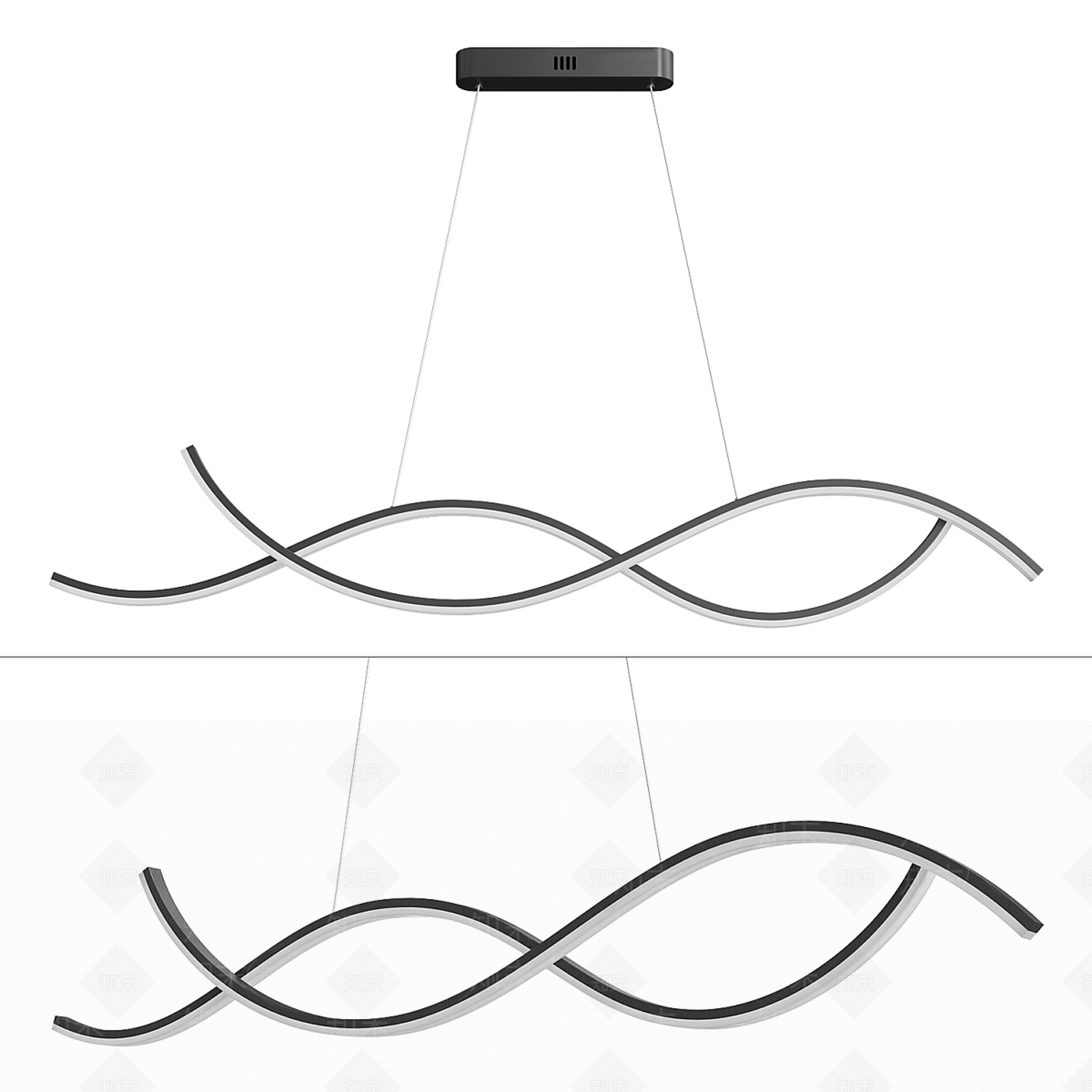 现代欧式客厅吸顶灯3D模型下载【ID:1193290605】