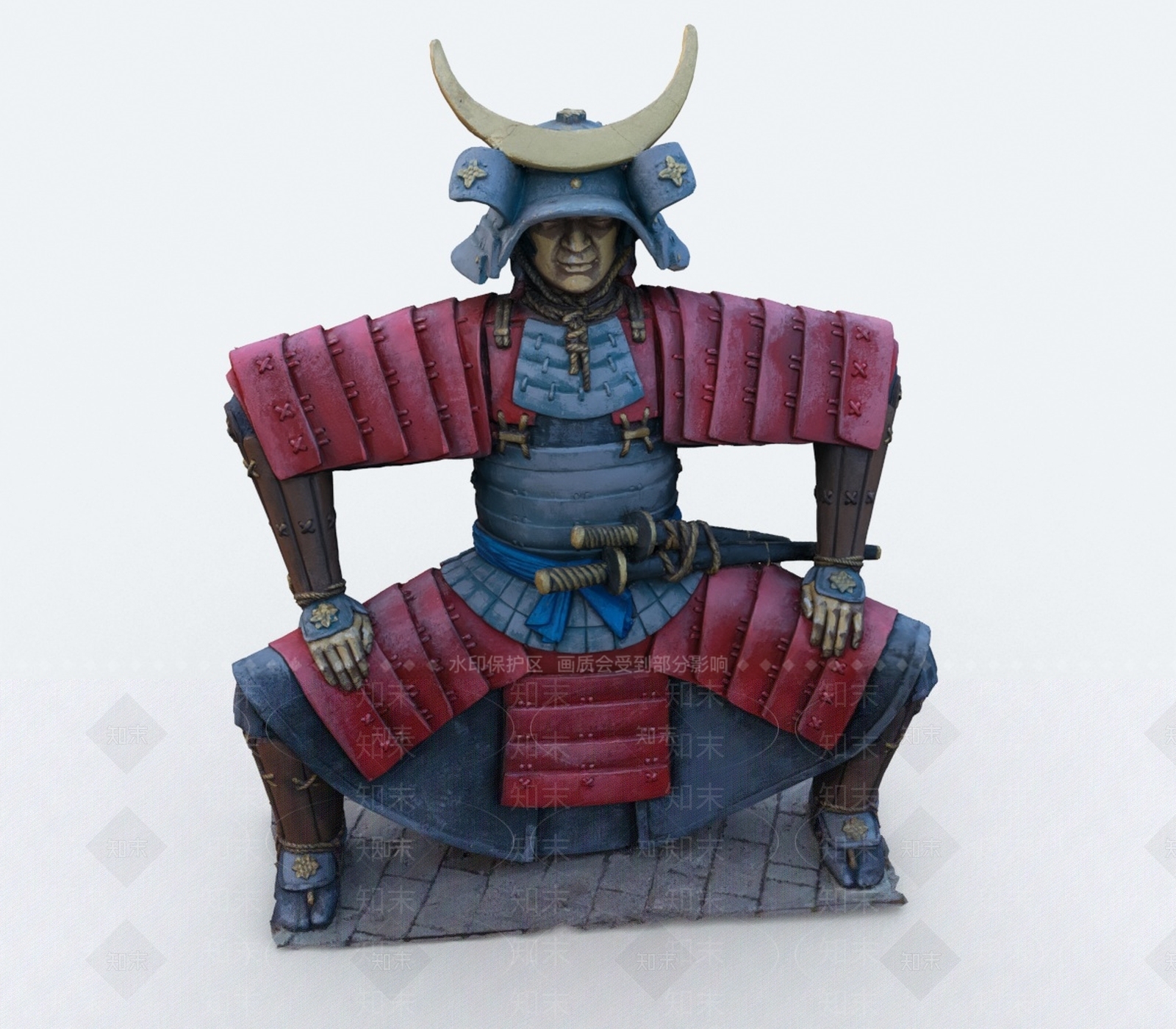 日式雕塑摆件3D模型下载【ID:1193335239】