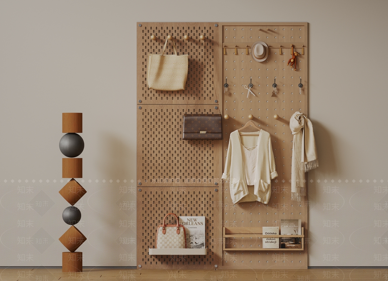 现代中古衣架3D模型下载【ID:1193293258】