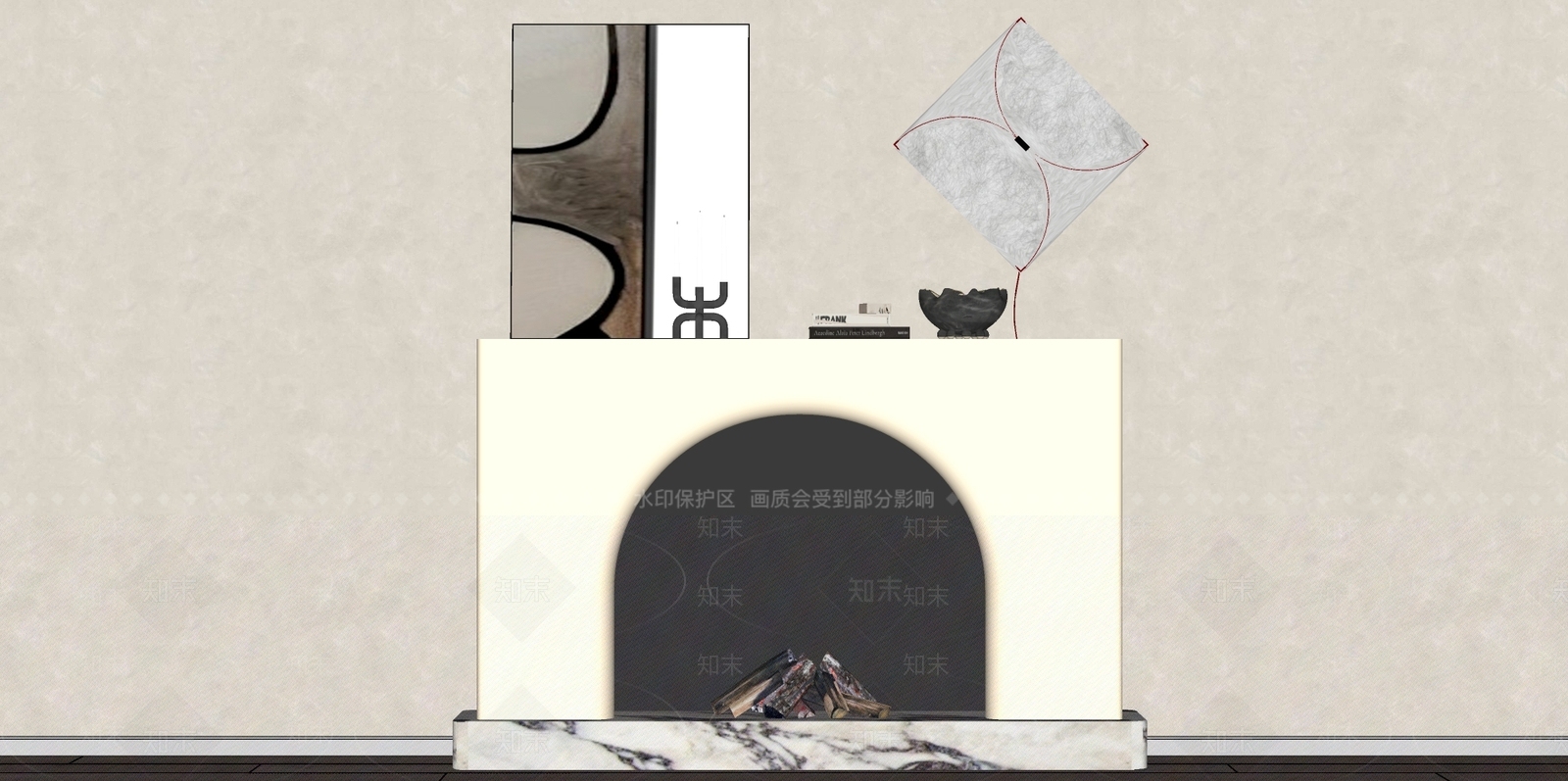 中古壁炉SU模型下载【ID:1193293217】