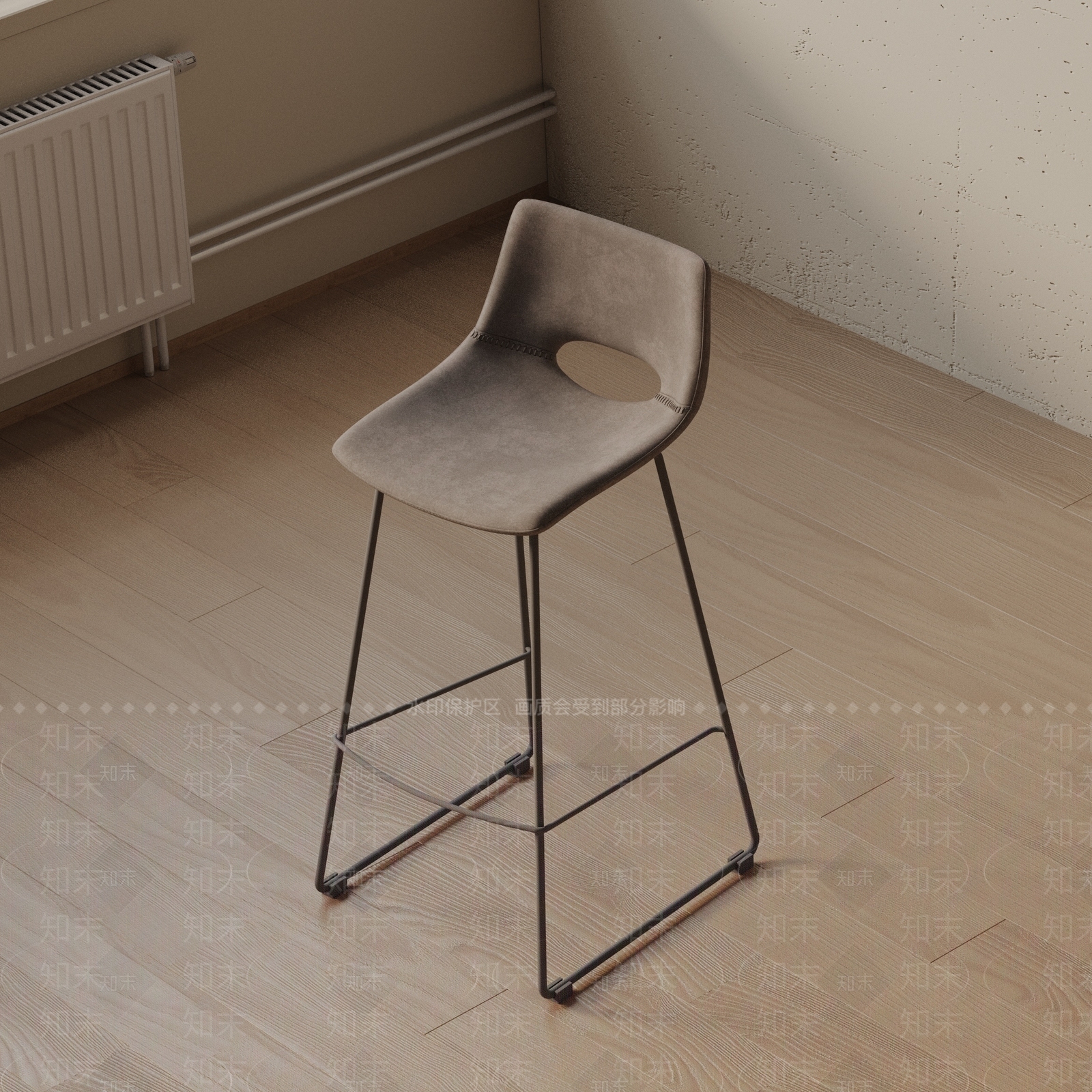 现代吧椅3D模型下载【ID:1193294130】