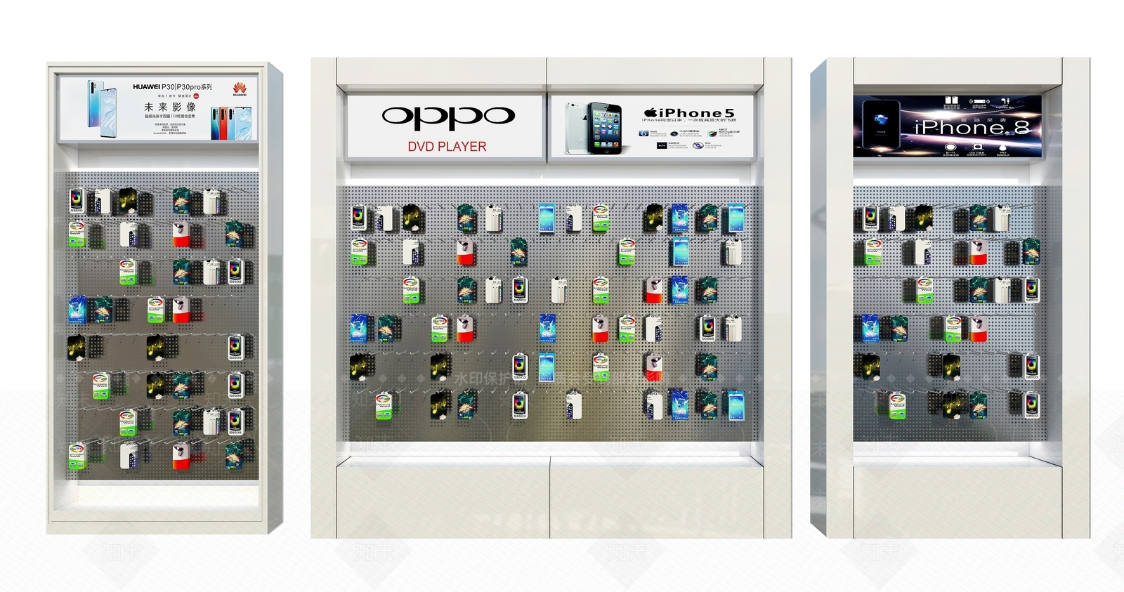 现代手机配件柜3D模型下载【ID:1193296881】