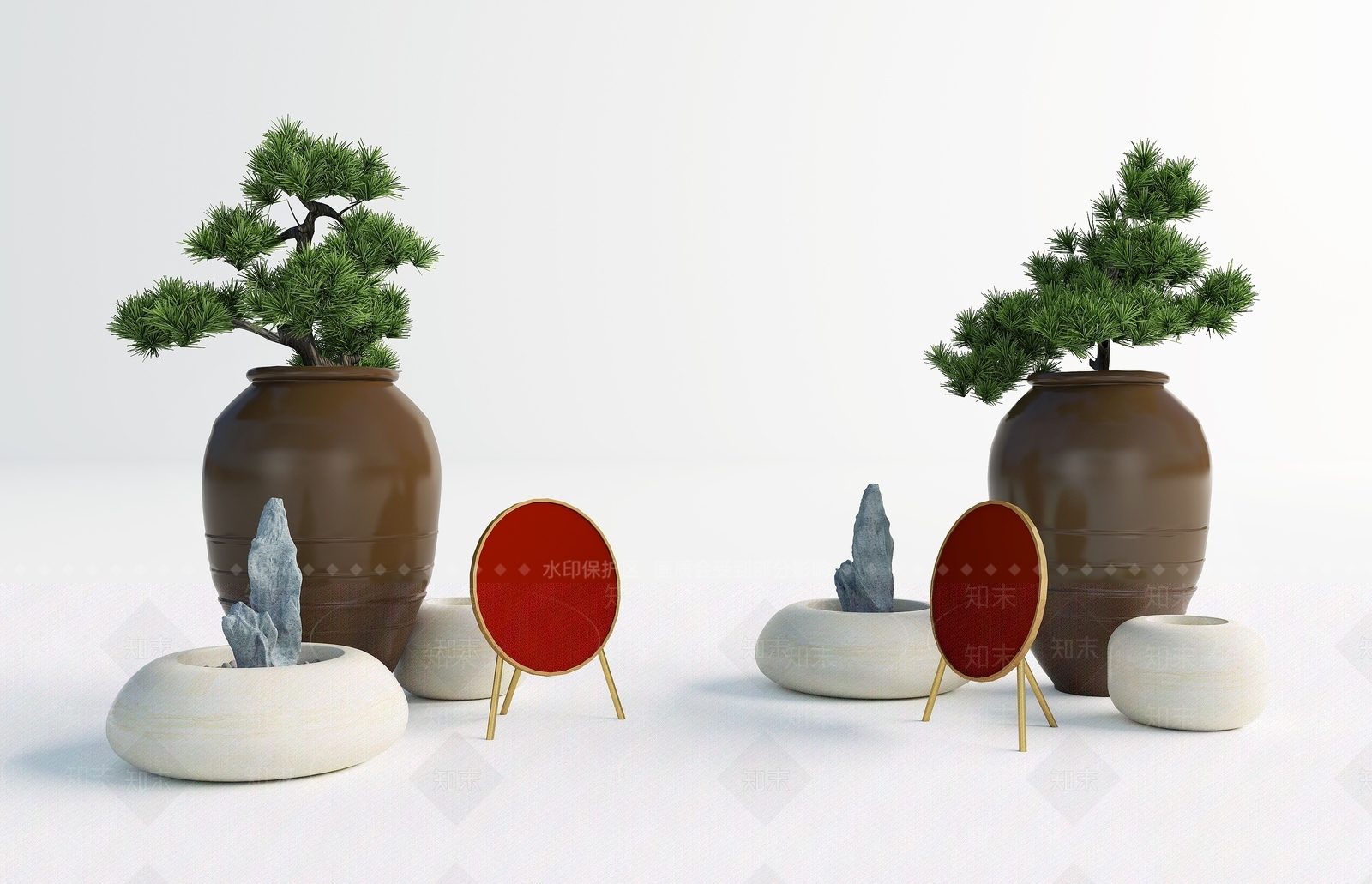 中式小景观3D模型下载【ID:1193300957】