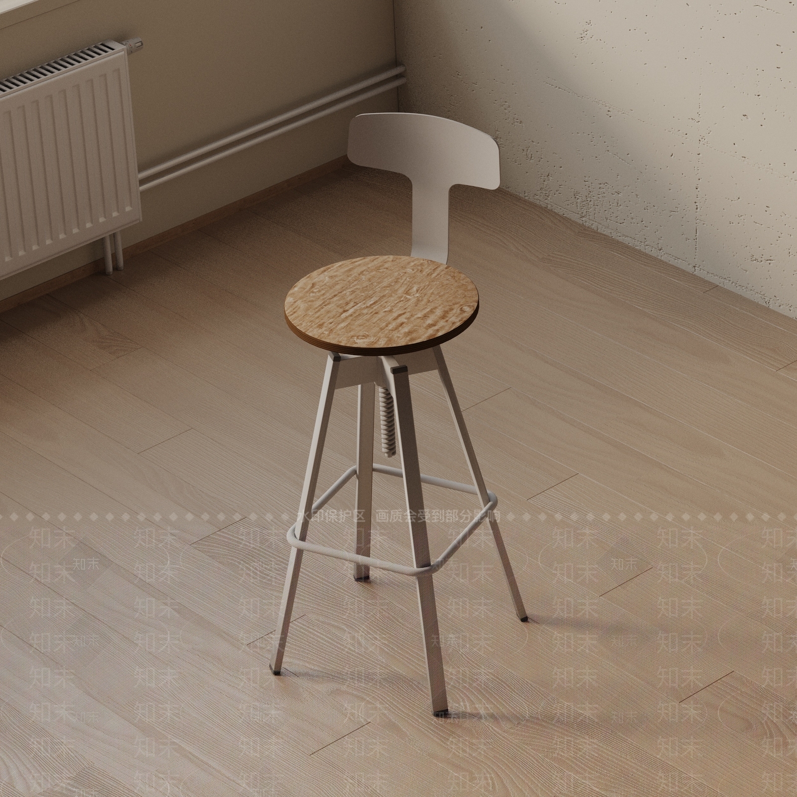 现代吧椅3D模型下载【ID:1193305146】