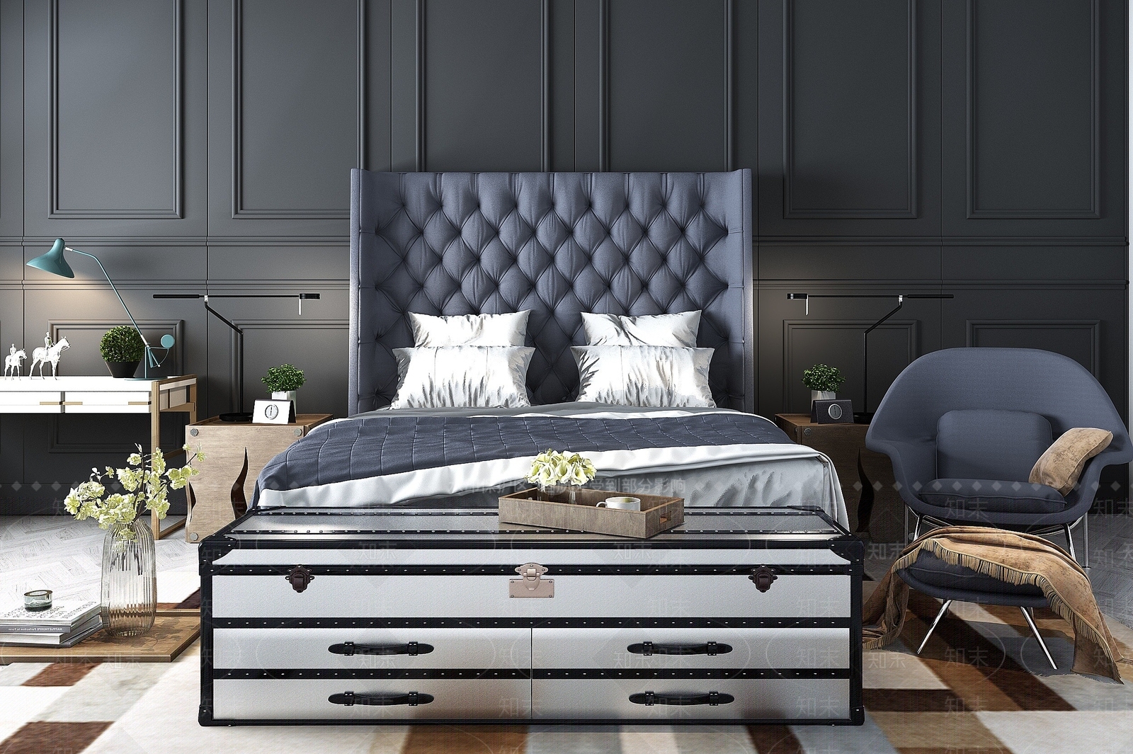 现代家具组合3D模型下载【ID:1193312171】