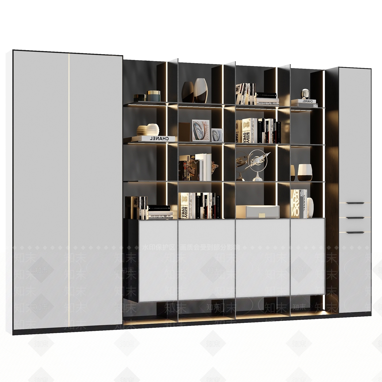 现代简约酒柜3D模型下载【ID:1193315922】