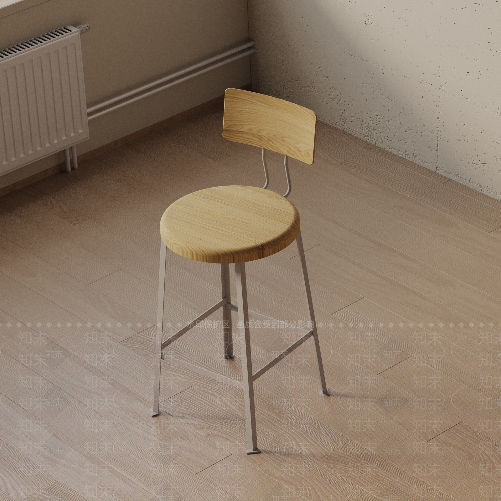 现代吧椅3D模型下载【ID:1193317104】