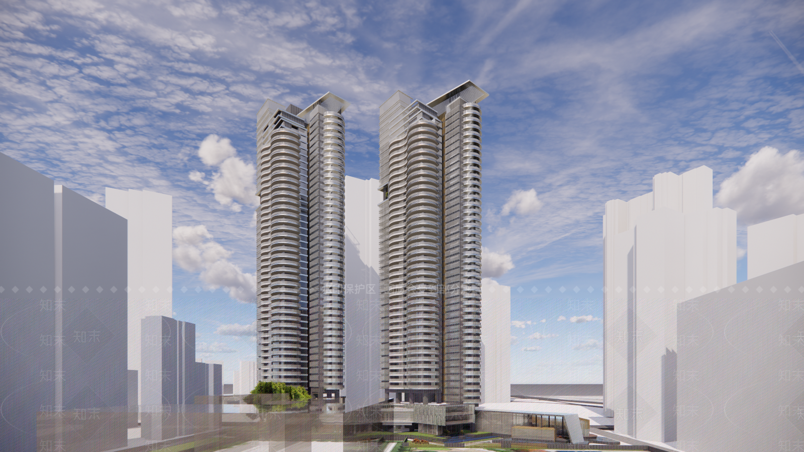 现代酒店建筑SU模型下载【ID:1193317929】