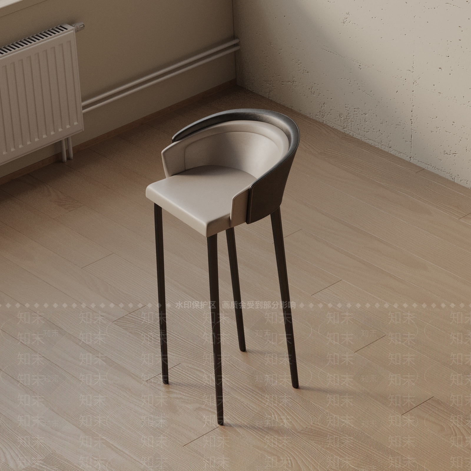 现代吧椅3D模型下载【ID:1193318380】
