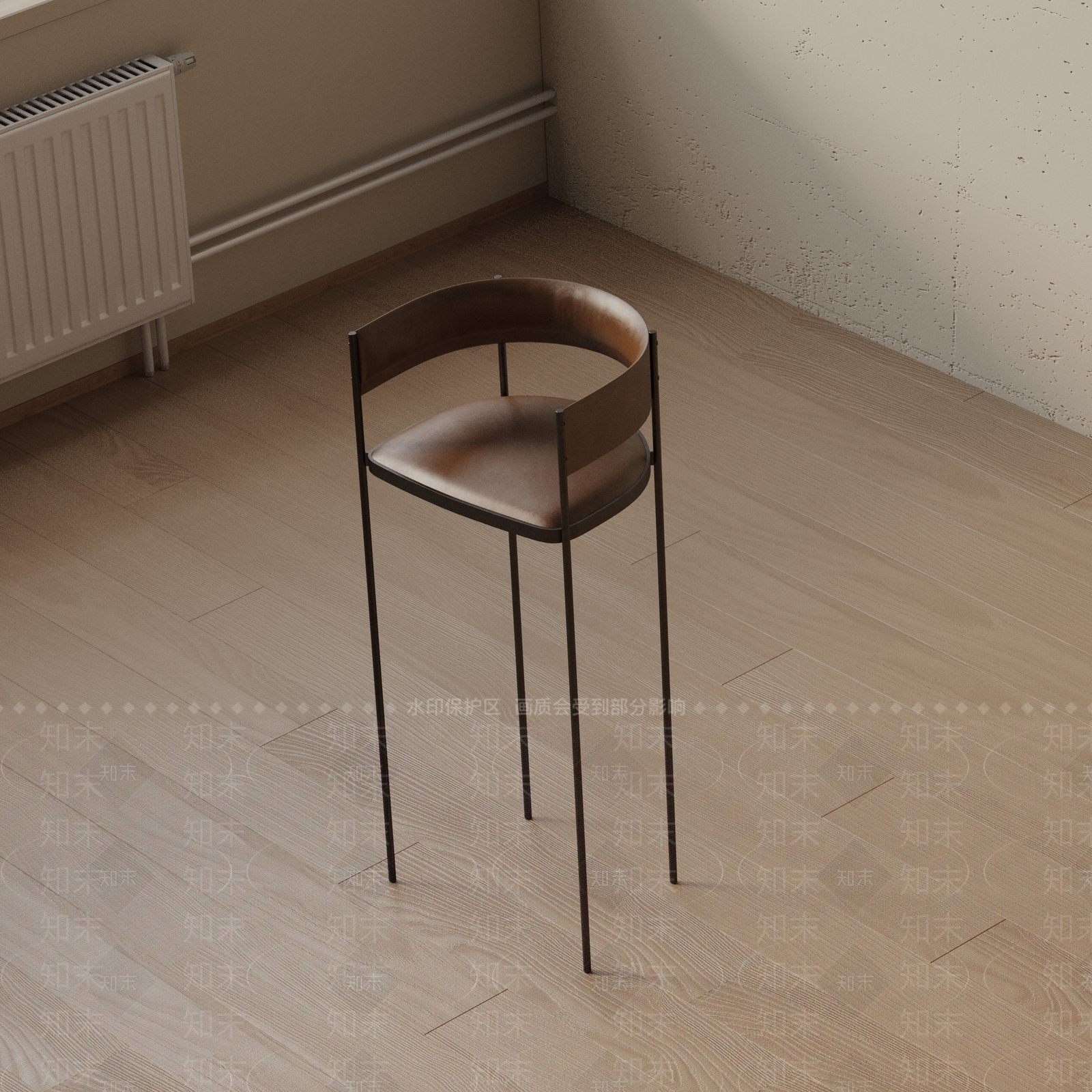 现代吧椅3D模型下载【ID:1193319379】