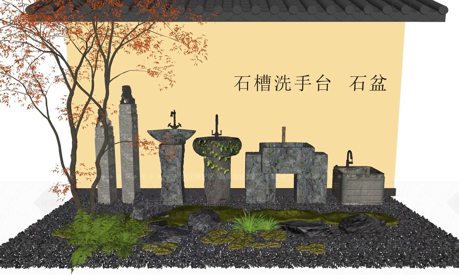 洗手台SU模型下载【ID:1193320488】