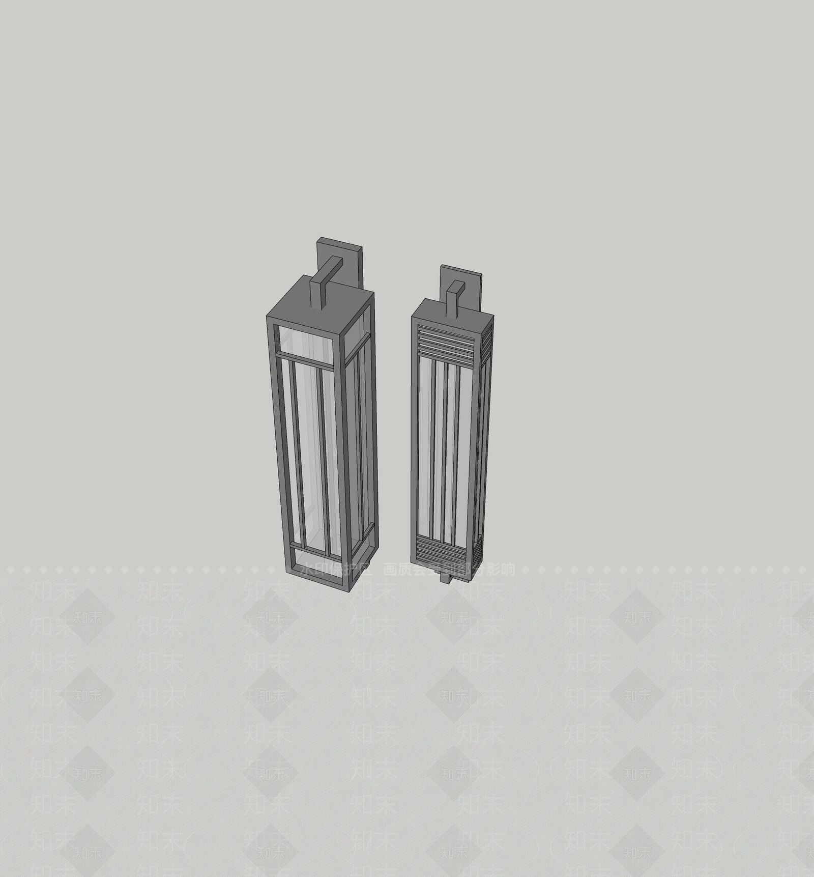 现代围栏护栏SU模型下载【ID:1193319466】