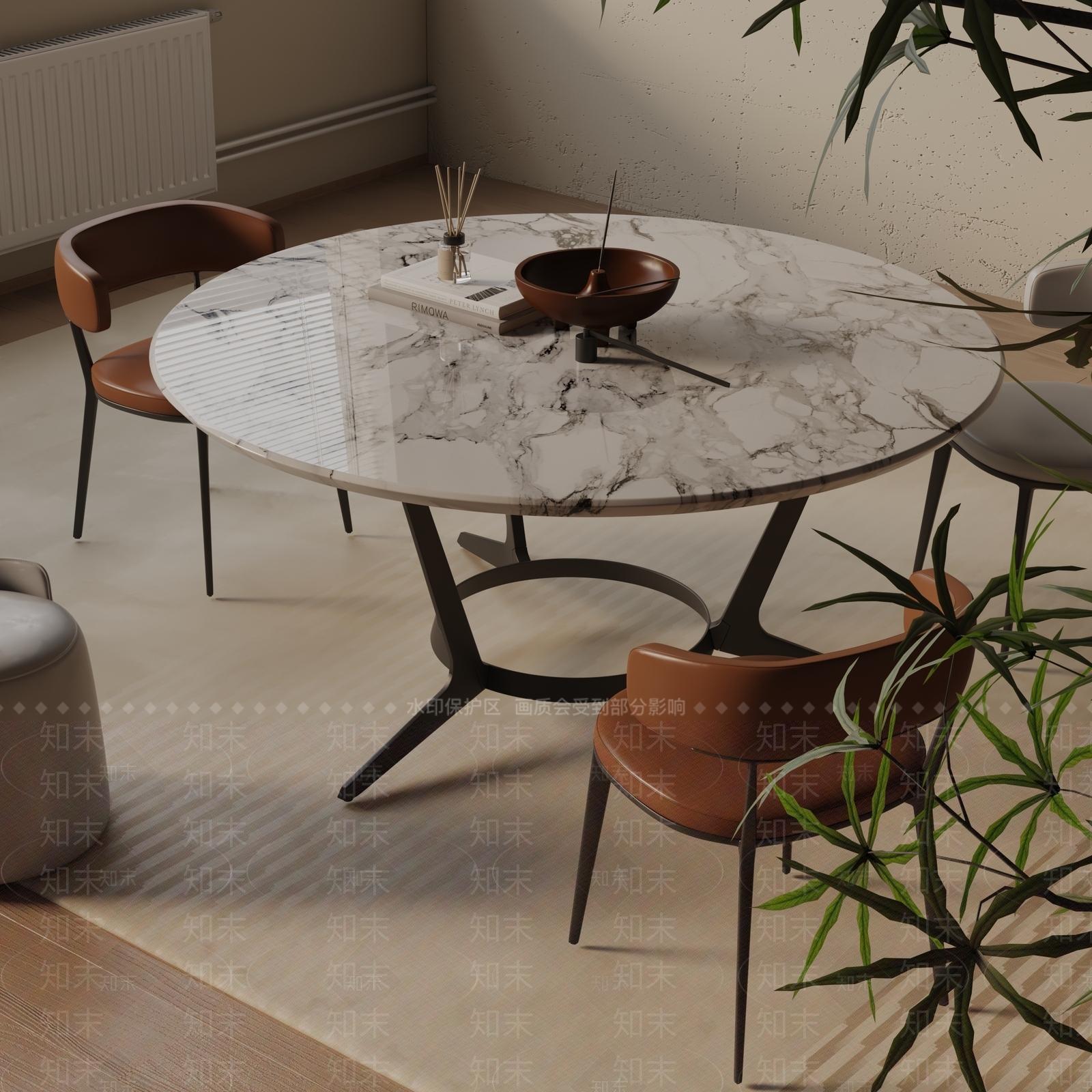 现代餐桌3D模型下载【ID:1193321475】