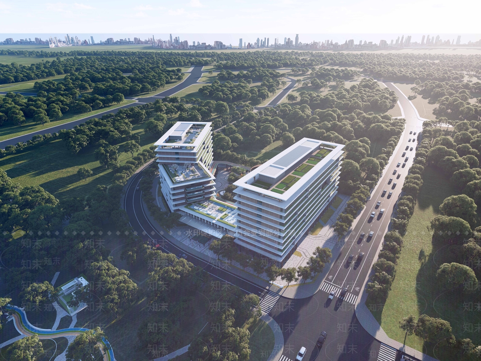 现代医院建筑SU模型下载【ID:1193322205】