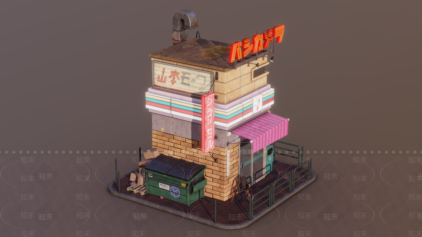 现代艺术风格建筑3D模型下载【ID:1193321992】