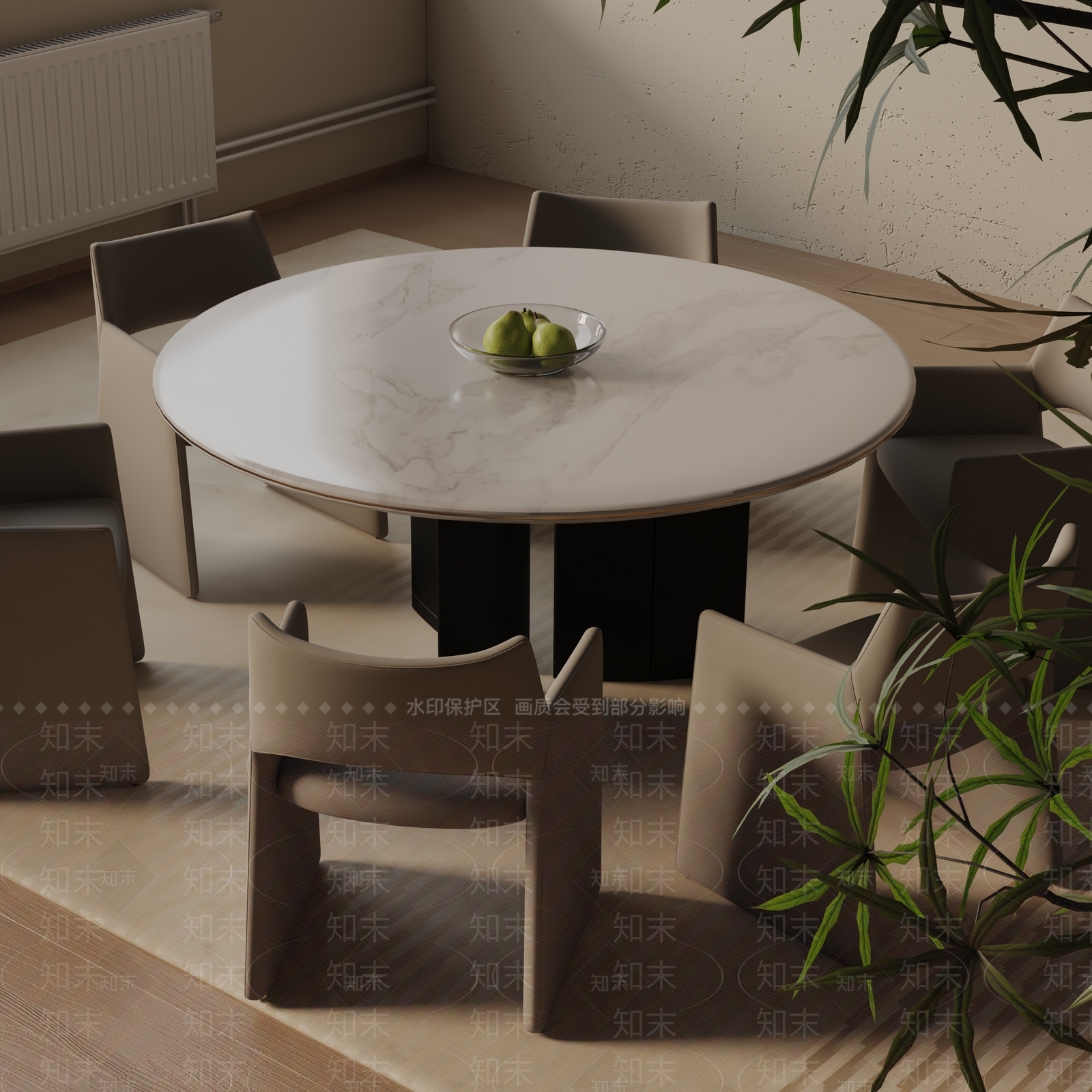 现代餐桌3D模型下载【ID:1193322153】