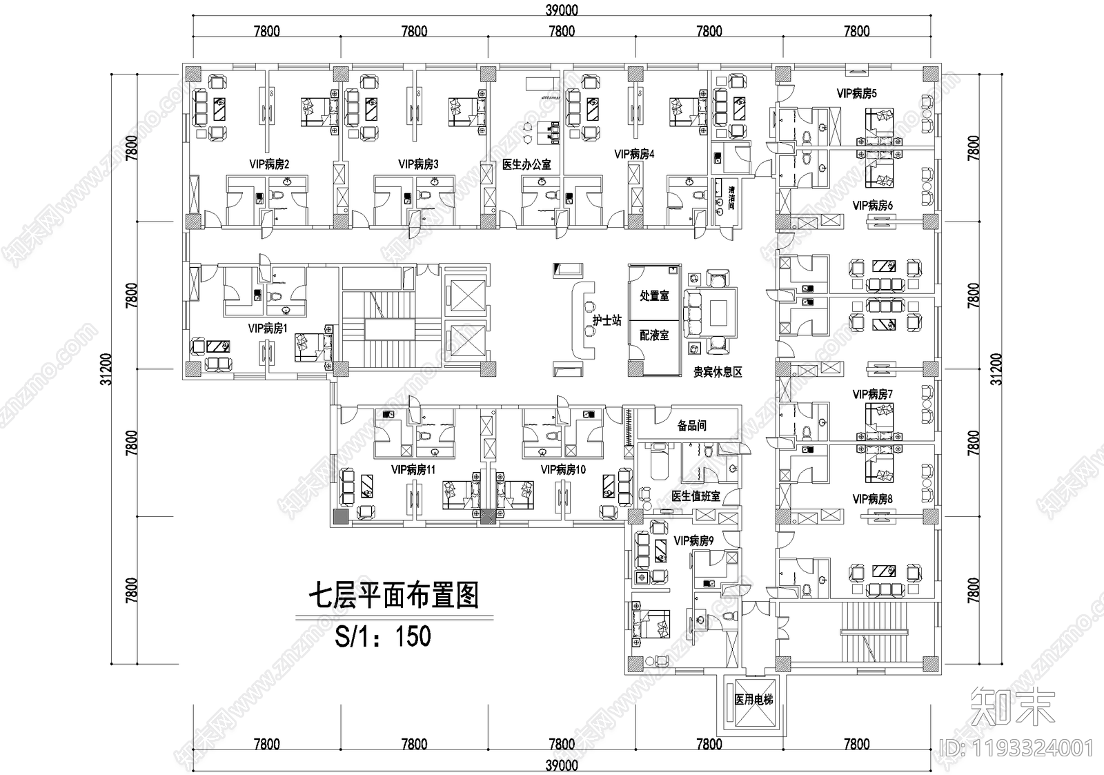 医院cad施工图下载【ID:1193324001】