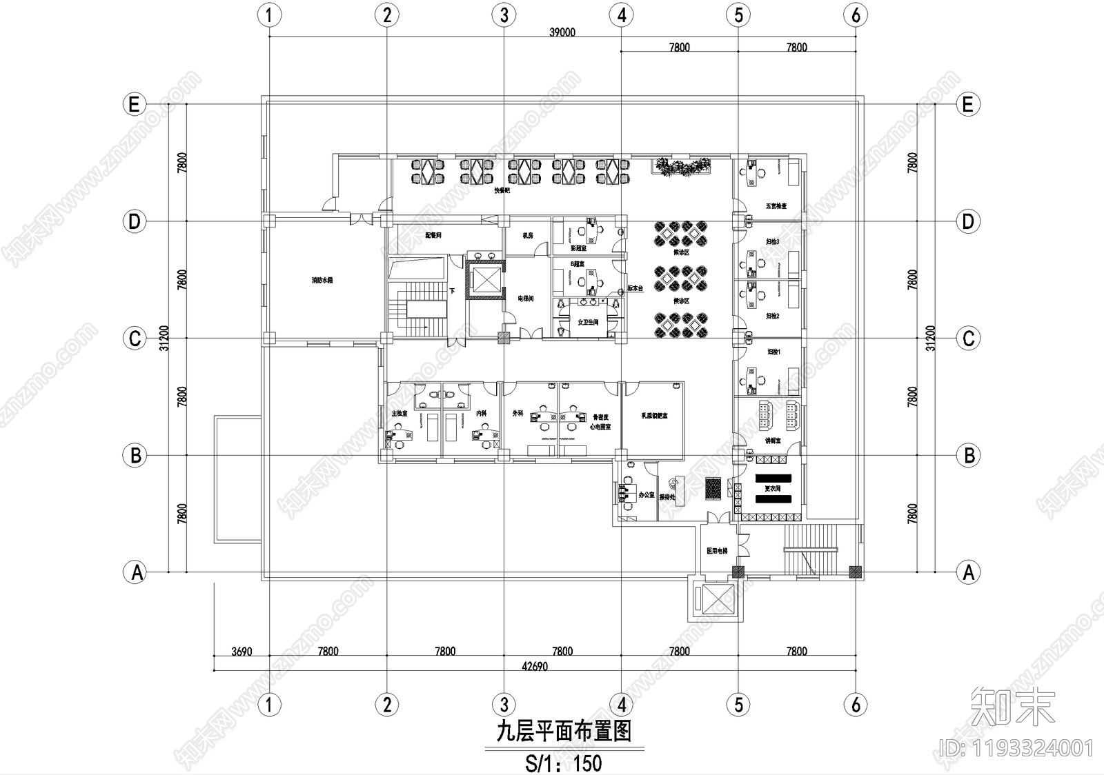 医院cad施工图下载【ID:1193324001】