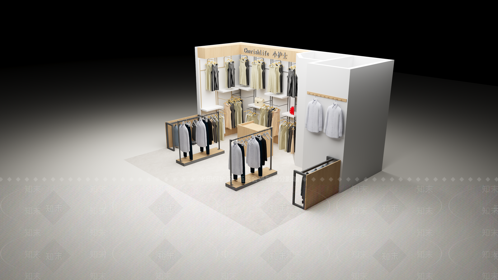 现代服装店3D模型下载【ID:1193327778】