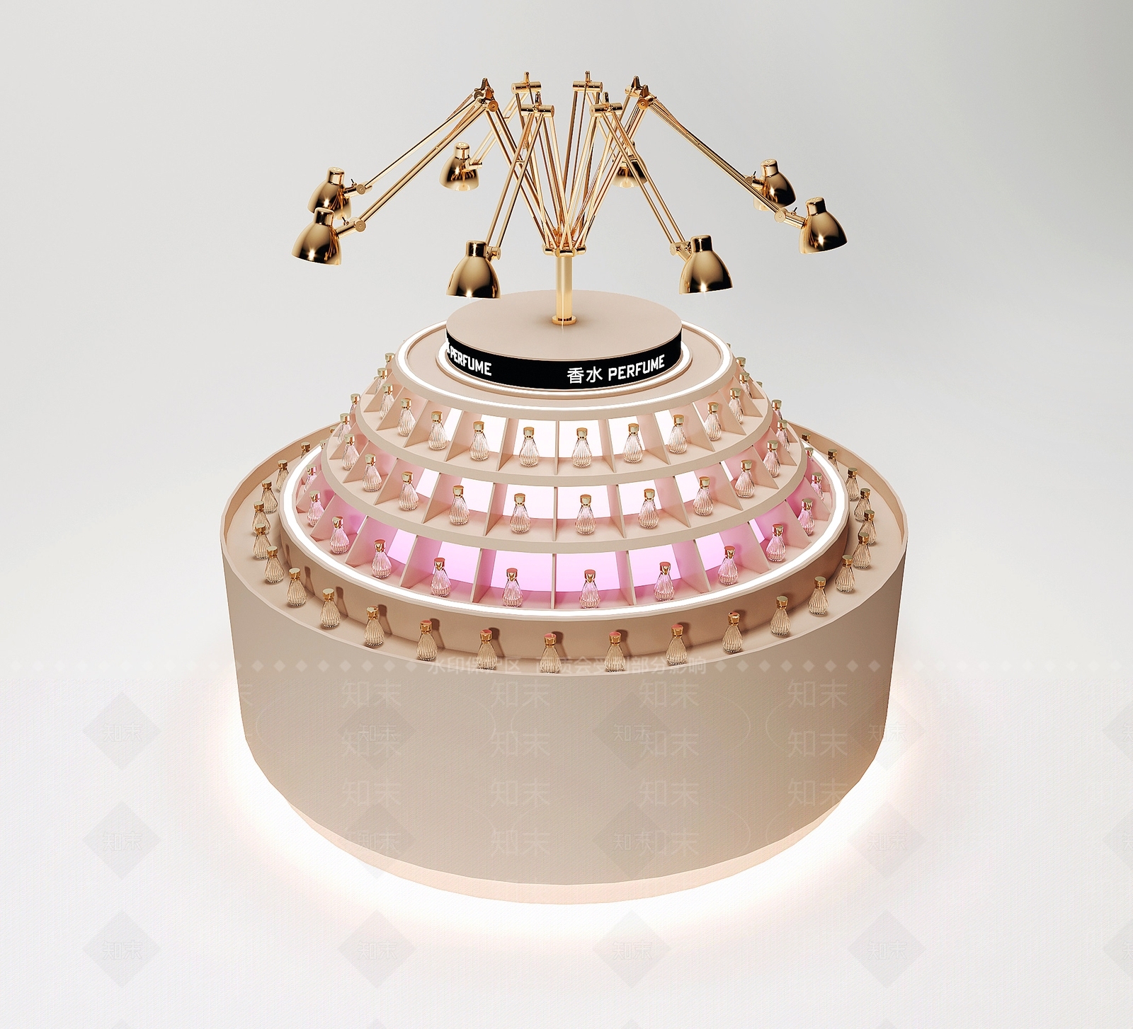 现代化妆品展台3D模型下载【ID:1193329057】