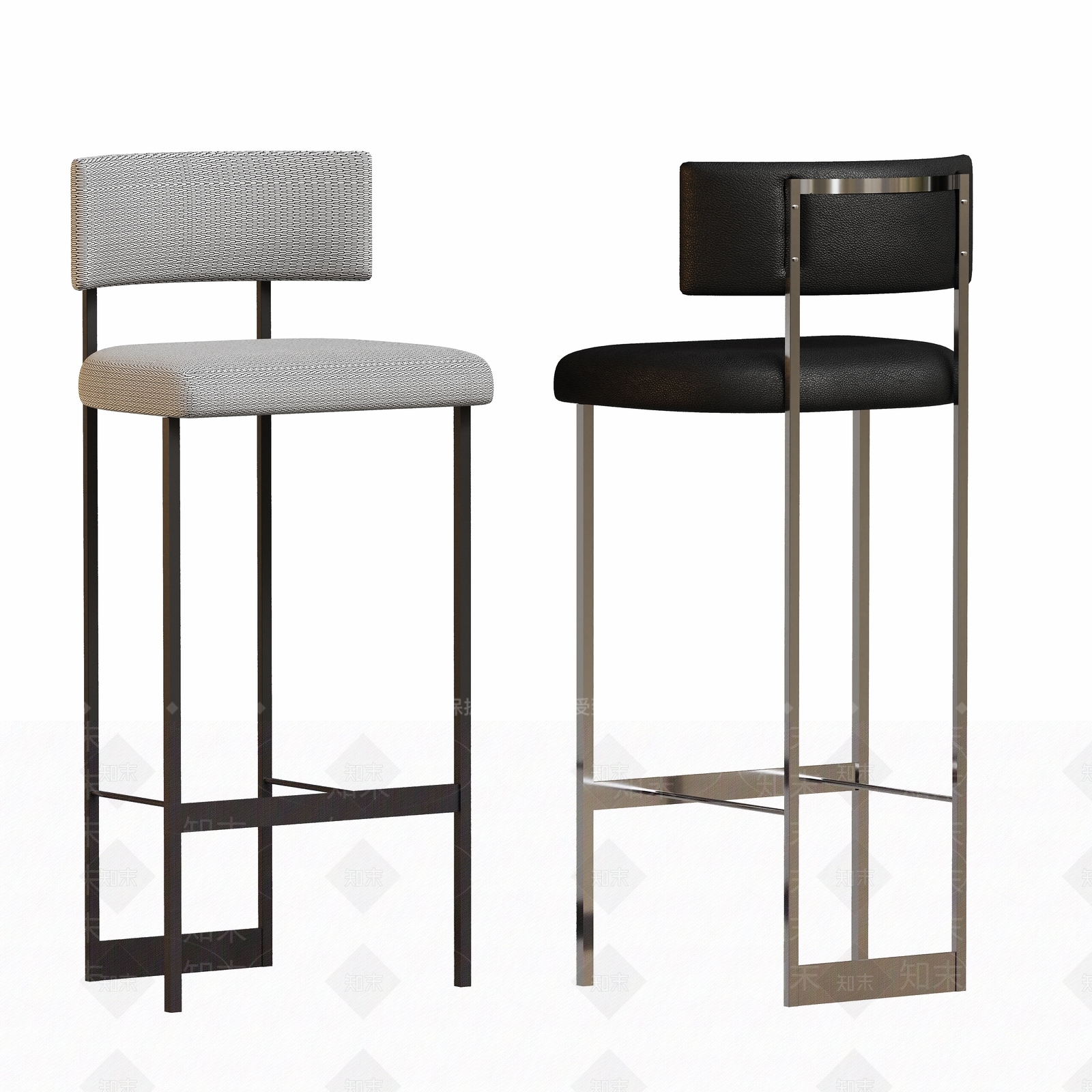 现代意式吧凳3D模型下载【ID:1193330636】
