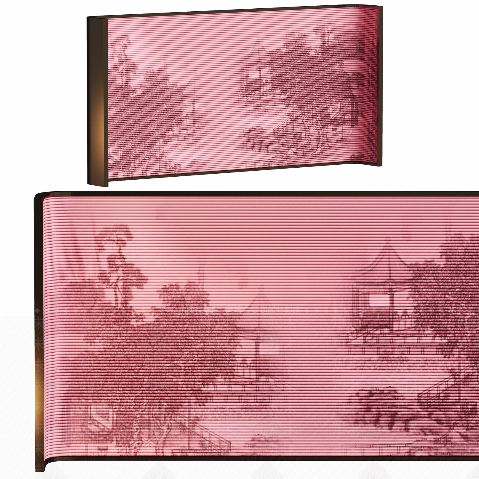 现代新中式屏风SU模型下载【ID:1193331037】