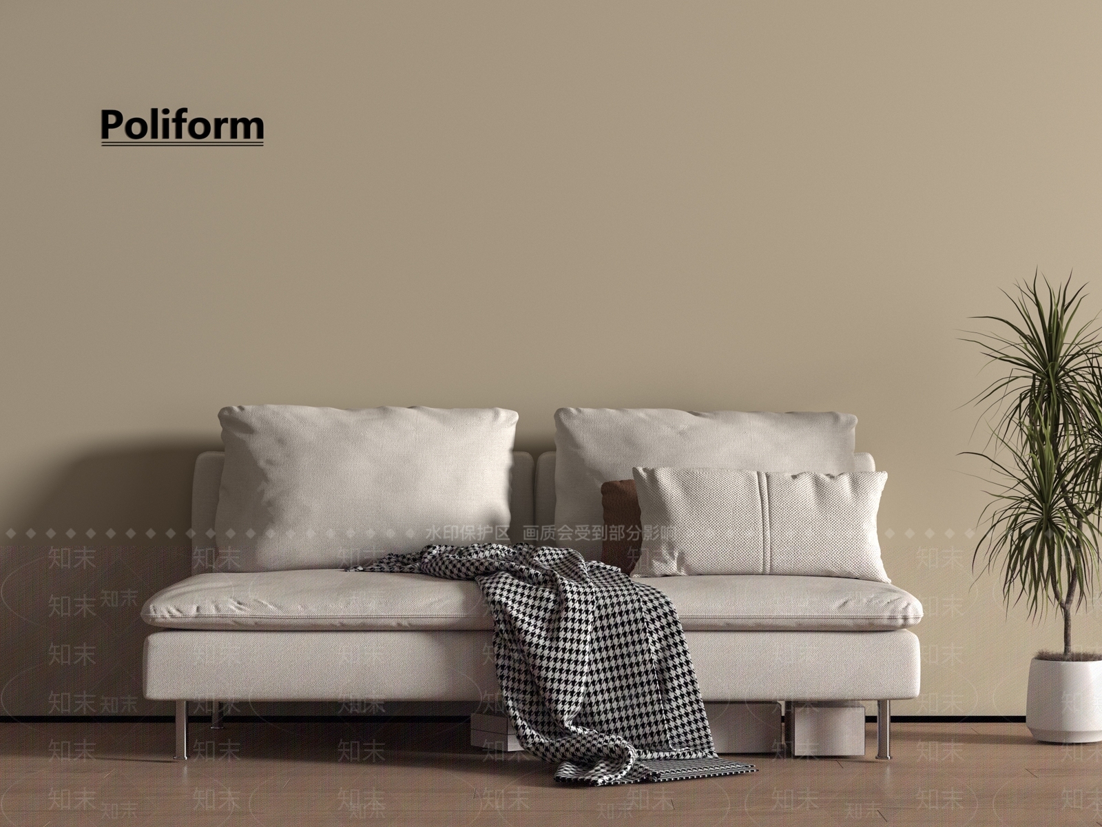 现代沙发床3D模型下载【ID:1193332328】