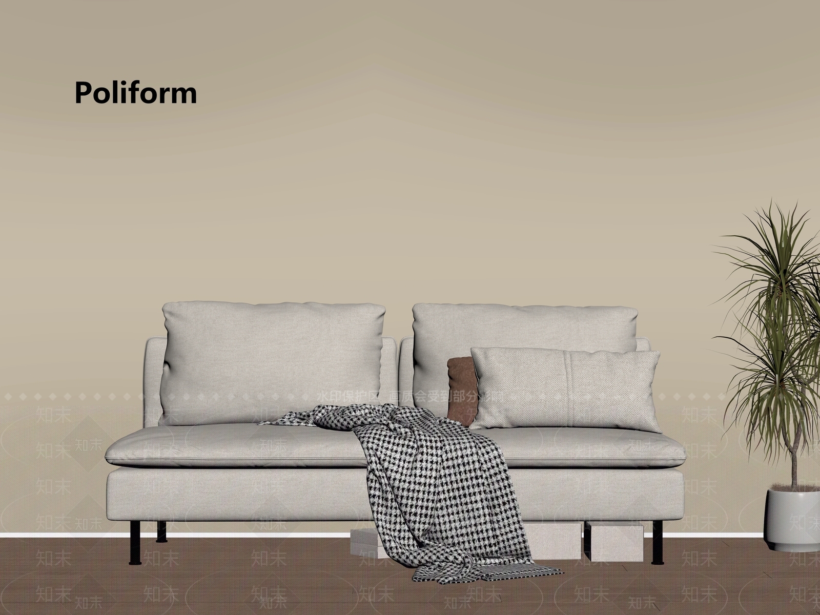 沙发床SU模型下载【ID:1193332779】