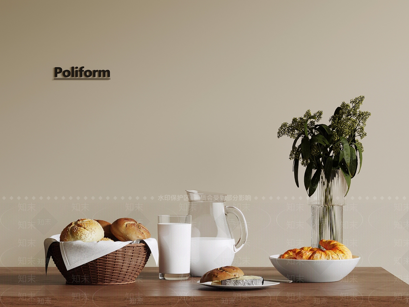 酒水食物3D模型下载【ID:1193338977】