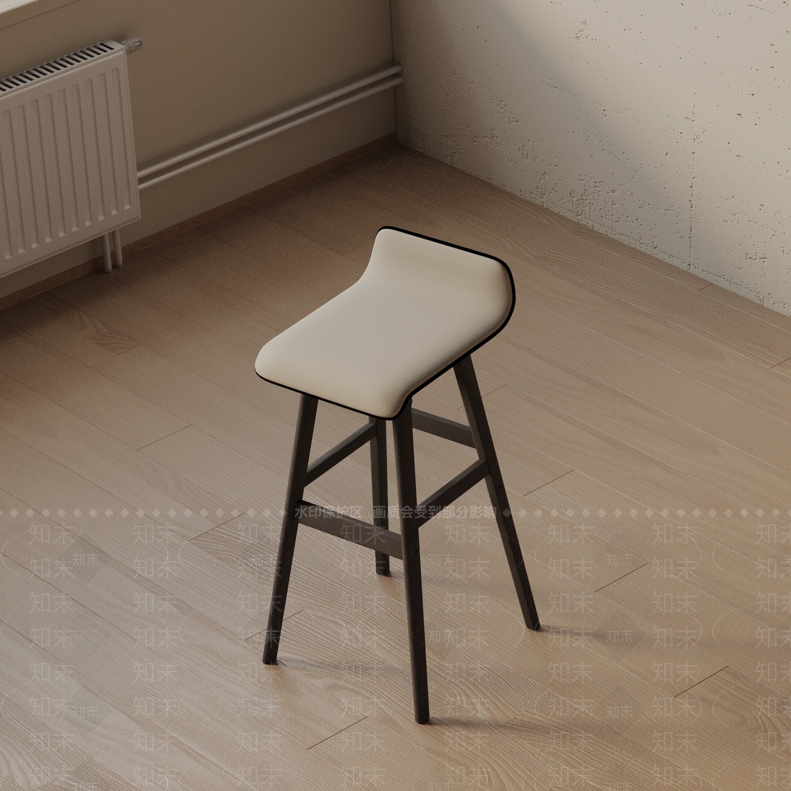现代吧椅3D模型下载【ID:1193341380】