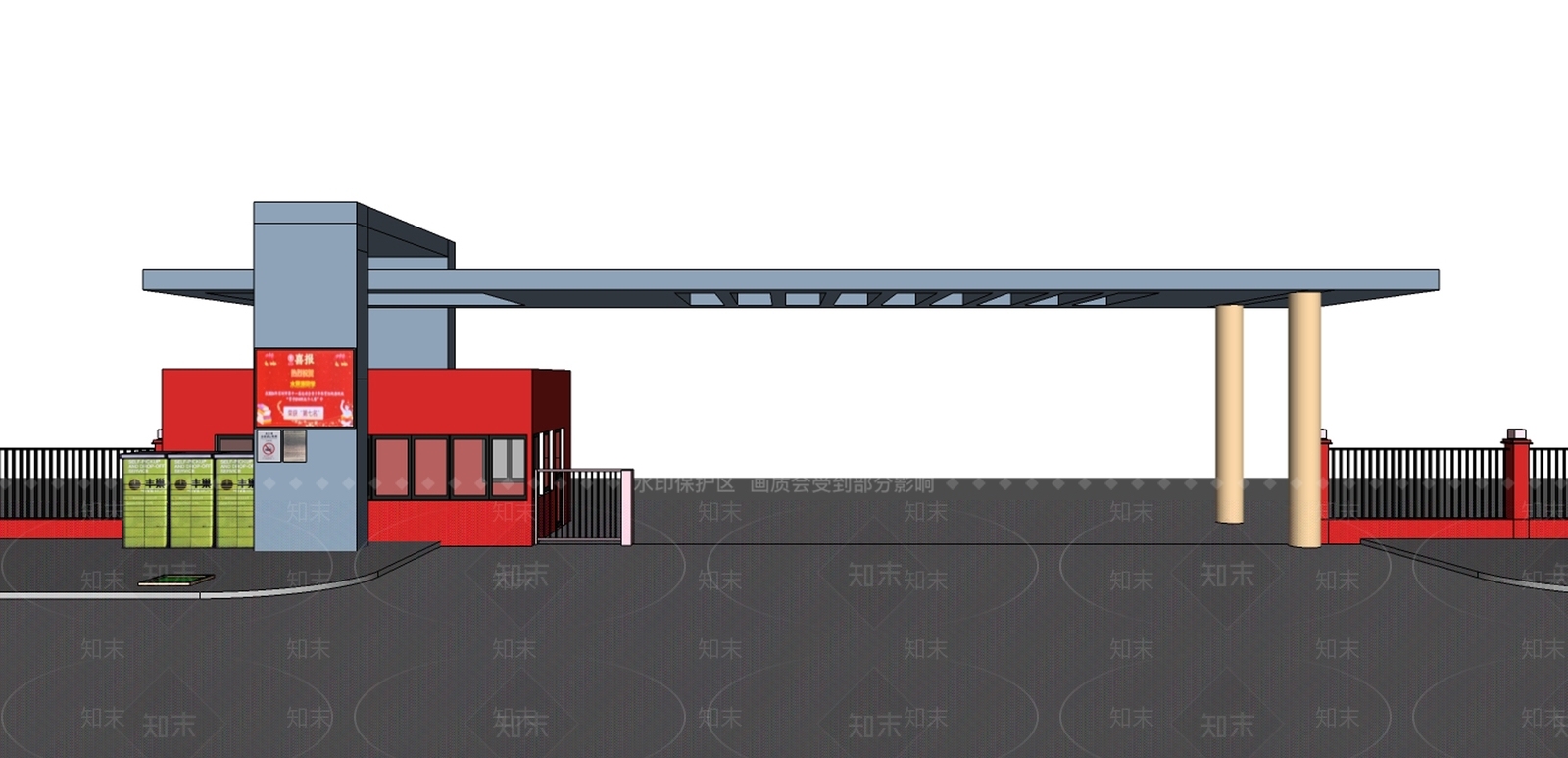现代学校建筑SU模型下载【ID:1193341681】