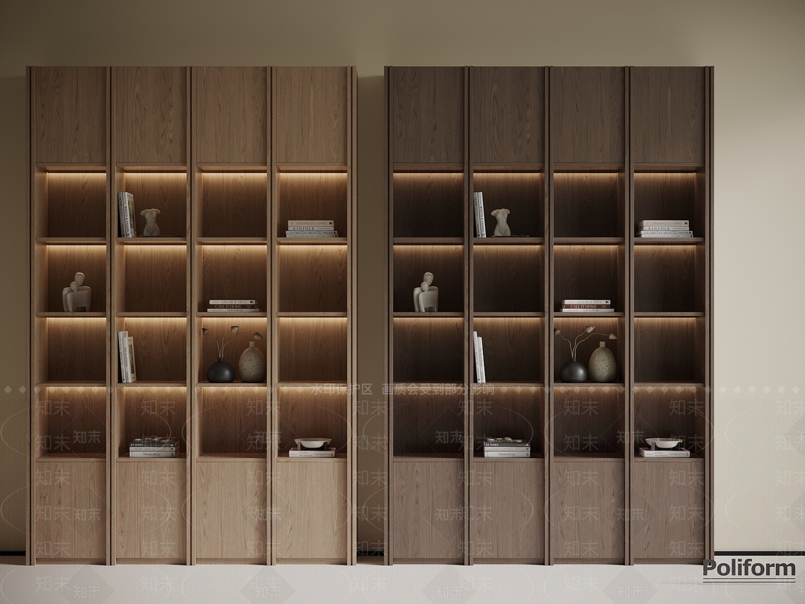 中古现代书柜SU模型下载【ID:1193341591】