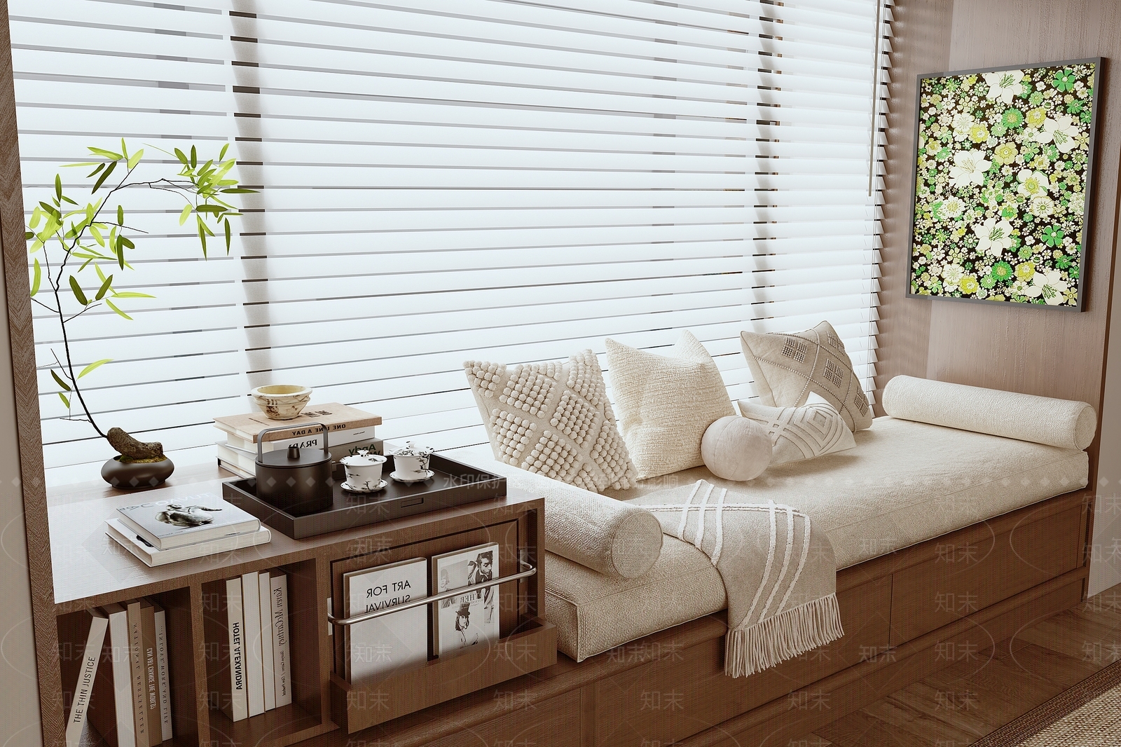 中古飘窗3D模型下载【ID:1193343854】